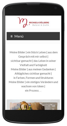 Homepage in einem neuen Design