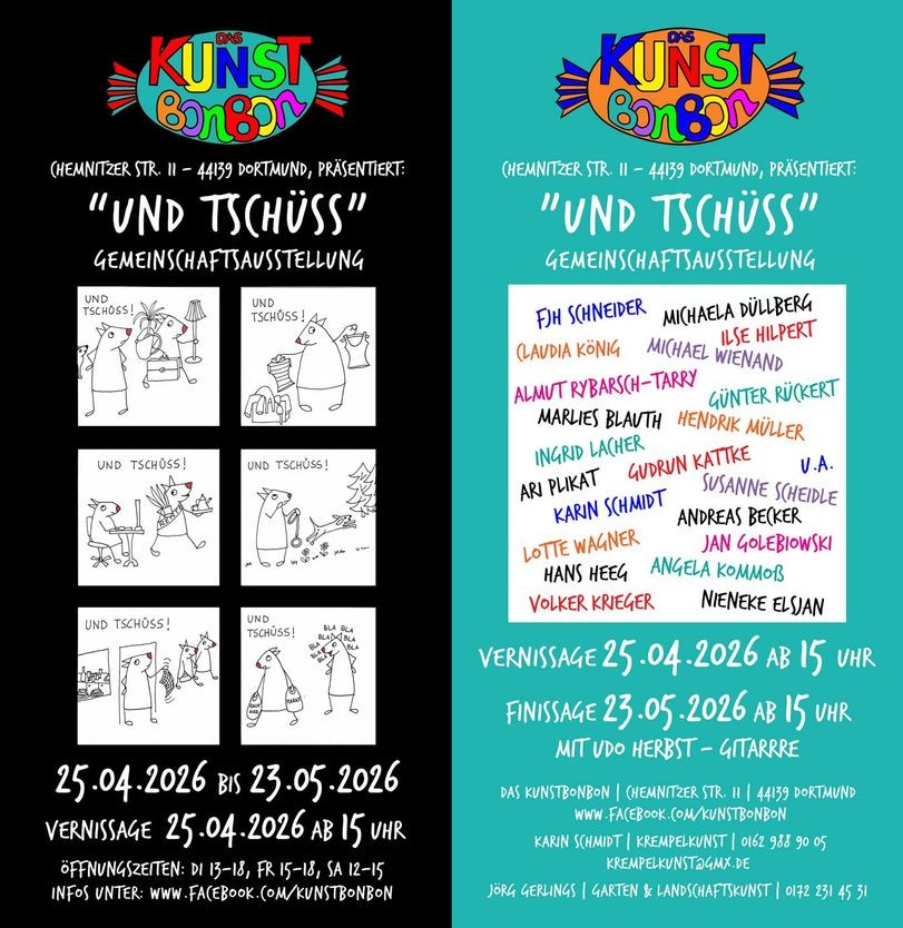 Flyer Kunstbonbon "und tschüss"